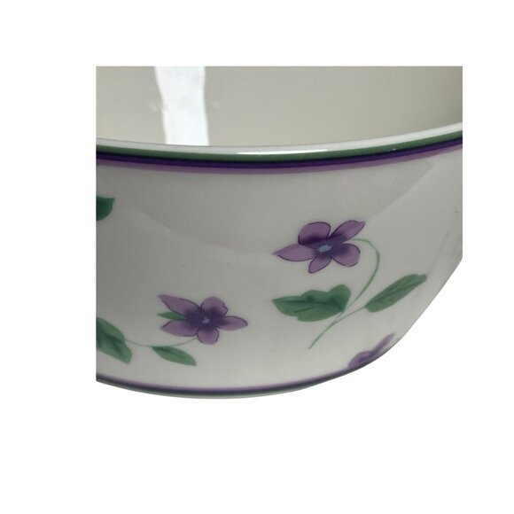 Waverly Garden Room Sweet Violet Large Round Serving Bowl - Vintage Floral Dinne - Picture 4 of 8